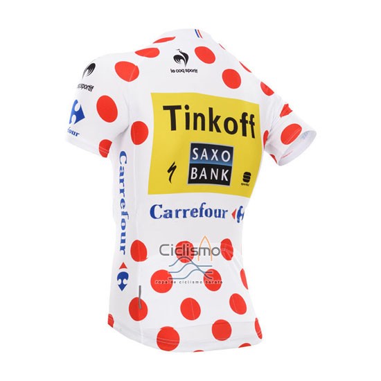 Saxobank Lider Ropa Ciclismo Culotte Corto 2014 Hombre Mangas Cortas Blanco y Rojo